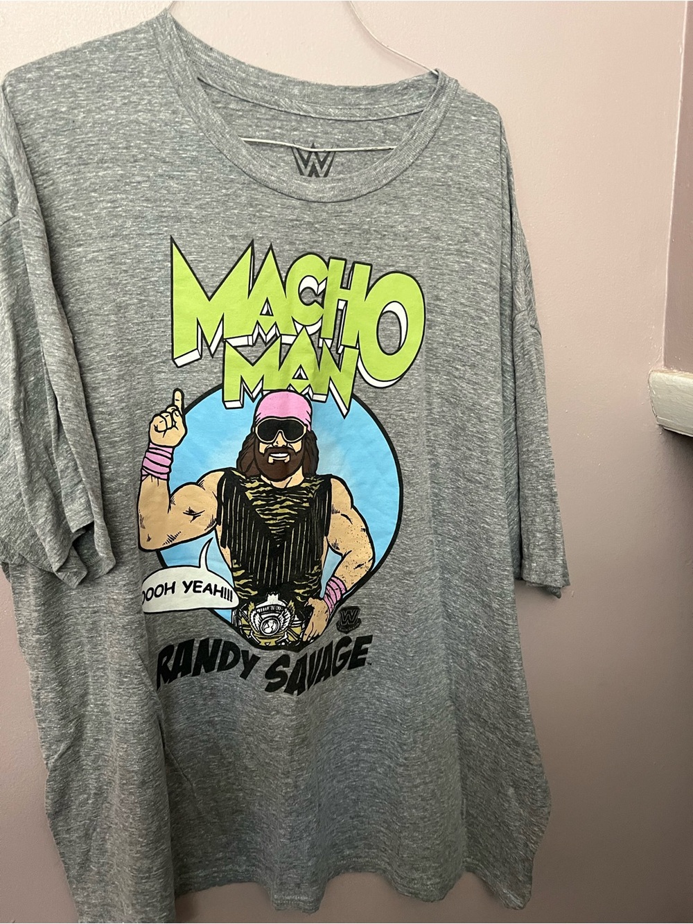 WWE Macho Man Randy Savage Graphic Tee - Grey Size 3XL Pre Owned